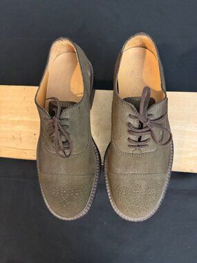 Tod's Brown Suede Lace-up Chunky Shoe; Size 5.5
